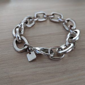 Thick Chain Bracelet, Chunky Oval Cable Link